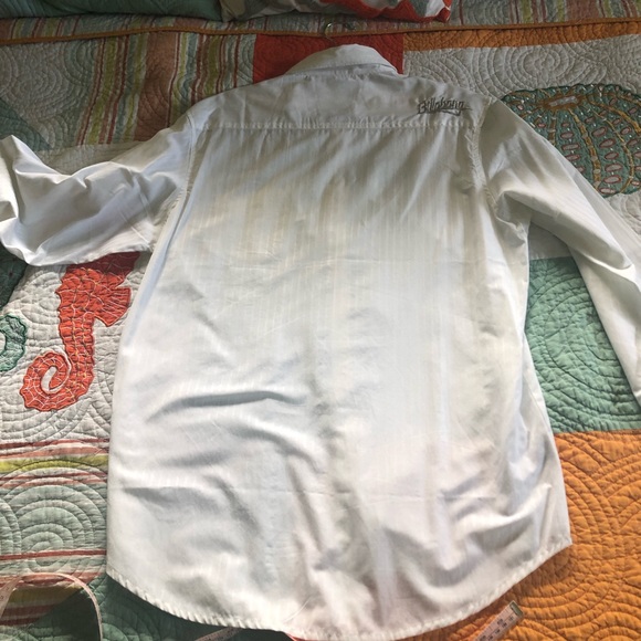 Billabong White Dobby weave longsleeve buttonup XL - Picture 5 of 7